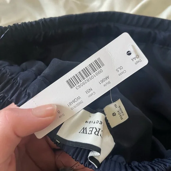 NWT  J. Crew Black and Silver Fringe Midi Skirt - Picture 2 of 2